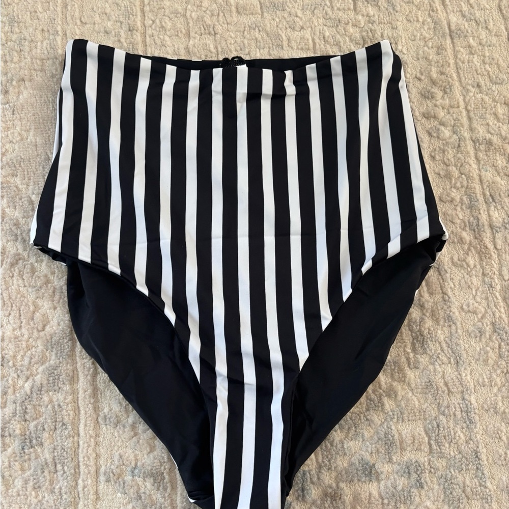 NEW Coral Reef Swim Striped Bikini Bottom - Picture 2 of 3